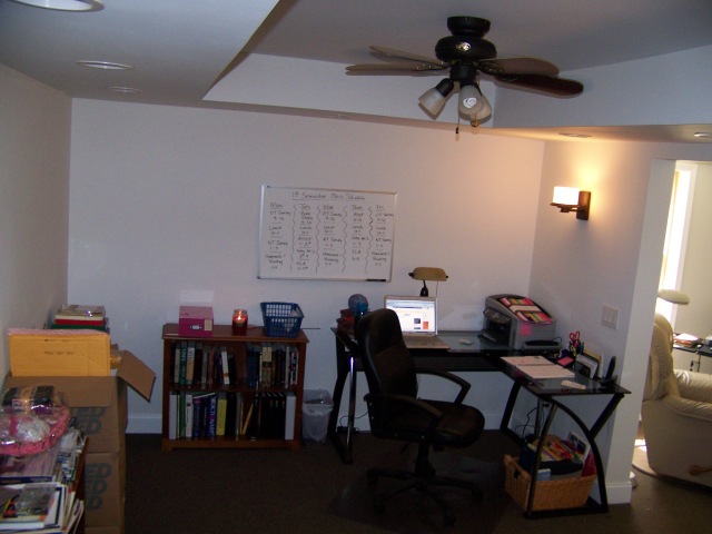 My office space (aka the Library)